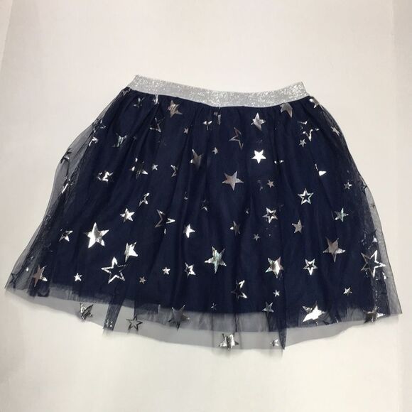Jumping Beans 4th of July Elastic Waist Blue Silver Starry Skirt girls 8 - Picture 5 of 5